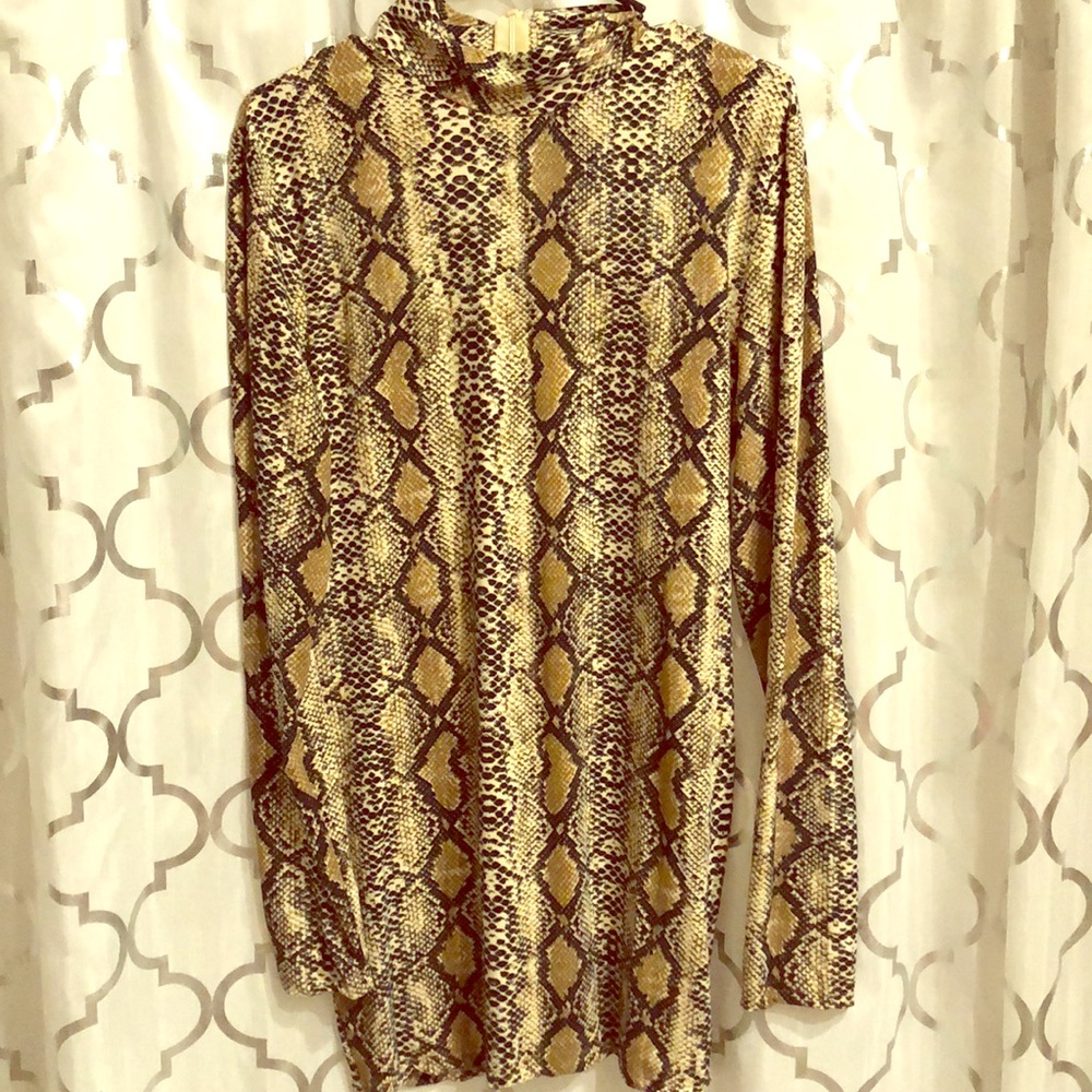 Snake print dress